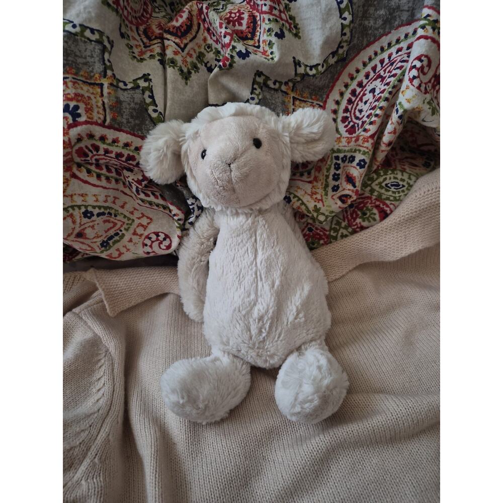 Jellycat Bashful Lamb Plush London Lovey Sheep Medium Retired 12"